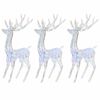 vidaXL XXL Acrylic Christmas Reindeers 250 LED 3 pcs 180cm Multicolour