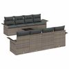 vidaXL Garden Sofa Set 9 pcs Grey Poly Rattan