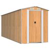 vidaXL Garden Shed Light Brown 192x523x223 cm Galvanised Steel