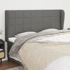 vidaXL Headboard with Ears Dark Grey 163x23x118/128 cm Fabric