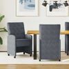vidaXL Dining Chairs with Wheels 2 pcs Dark grey 58 x 67 x 97 cm