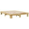 vidaXL Bed Frame without Mattress 135x190 cm Solid Wood Oak