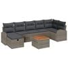 vidaXL Garden Sofa Set 8 pcs Grey Poly rattan