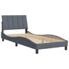 vidaXL Bed Frame without Mattress "Hanko" Dark Grey 90x190 cm Velvet