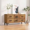 vidaXL Storage Cabinet Brown 110x30x45 cm Solid Pinewood