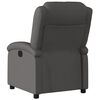 vidaXL Recliner Chair Grey Real Leather