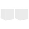 vidaXL TV Wall Cabinets with LED Lights 2 pcs White 30,5x35x30 cm