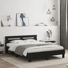 vidaXL Bed Frame with LED without Mattress Black 150x200 cm King Size