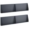 vidaXL Retaining Wall 4 pcs 80 x 12 x 40 cm Steel Anthracite