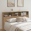 vidaXL Headboard Cabinet Artisian Oak 200x19x103.5 cm Engineered Wood