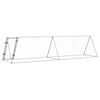 vidaXL Chicken Cage Silver 400x105x91 cm Galvanised Steel