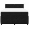 vidaXL Box Spring Bed with Mattress Black Double Velvet