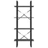 vidaXL 4-Tier Book Cabinet Grey 60x30x140 cm Solid Pine Wood