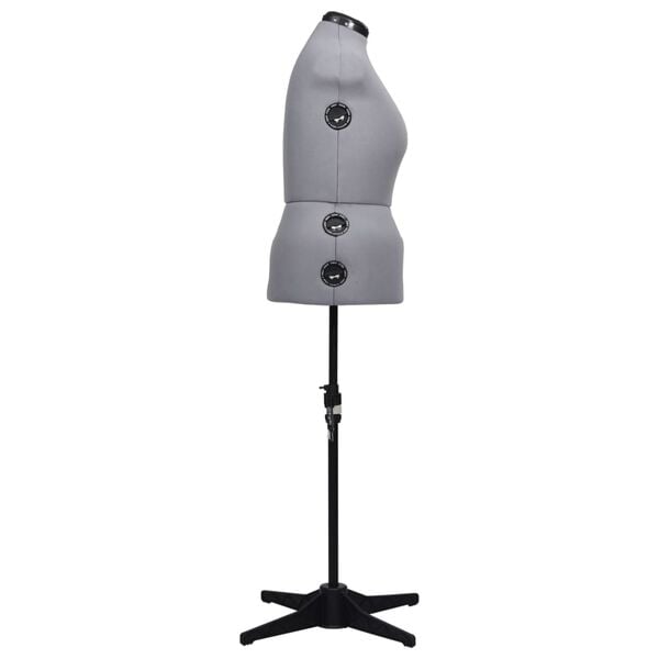 vidaXL Adjustable Dress Form Female Grey L Size 44-50