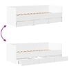 vidaXL Daybed with Drawers without Mattress White 90x190 cm Single