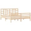 vidaXL Bed Frame | Natural Wood | Solid Pine Wood, Plywood Slats | Super King
