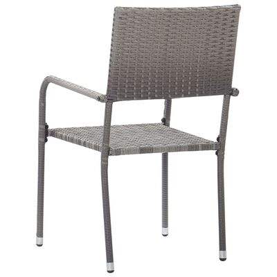 vidaXL Outdoor Dining Chairs 6 pcs Poly Rattan Anthracite