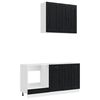 vidaXL Kitchen Unit KALMAR 5 pcs Black Engineered Wood