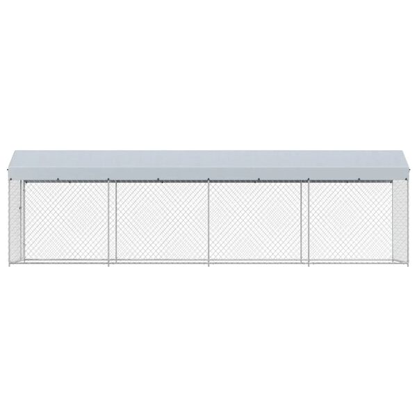 vidaXL Outdoor Dog Kennel with Roof 760x190x225 cm
