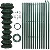 vidaXL Chain Link Fence with Posts Steel 1,25x15 m Green