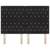 vidaXL Headboard with Headboard Black 144 cm Faux Leather