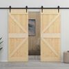 vidaXL Door NARVIK Natural 90 x 210 cm Solid Pine Wood