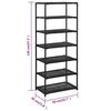 vidaXL Shoe Rack Black 50x30x120 cm Poly Rattan