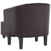 vidaXL Tub Chair with Footstool Brown Faux Leather