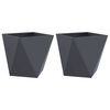 vidaXL Planter 2 pcs Anthracite 40 x 40 x 40 cm Steel