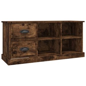 vidaXL TV Cabinet Smoked Oak 102x35.5x47.5 cm Engineered Wood
