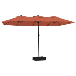 vidaXL Double-Head Garden Parasol Terracotta 449x265 cm