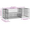 vidaXL Garden Bench with Gabion Basket Solid Wood Douglas