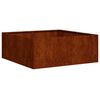 vidaXL Garden Planter Rusty 80 x 80 x 30 cm