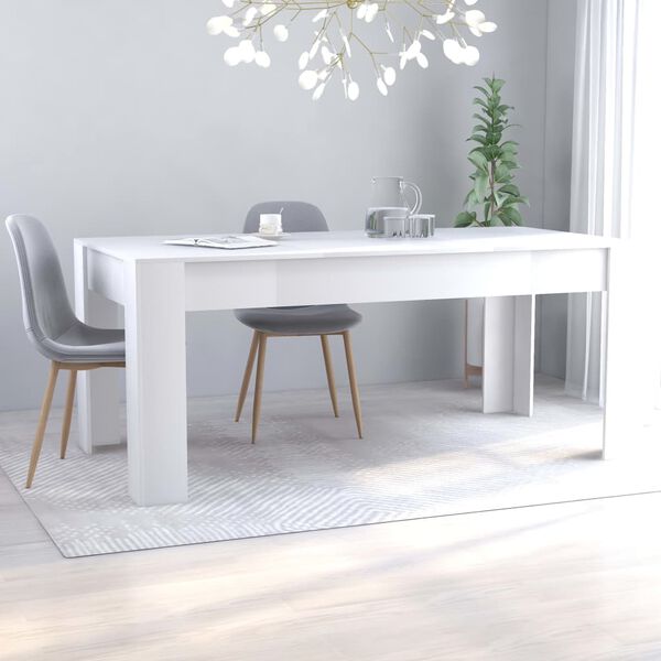 vidaXL Dining Table White 180x90x76 cm Engineered Wood