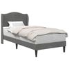 vidaXL Bed Frame with Headboard Dark Grey 90 x 190 cm Velvet
