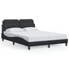 vidaXL Bed Frame with LED without Mattress "Zadar" Black 137x190 cm