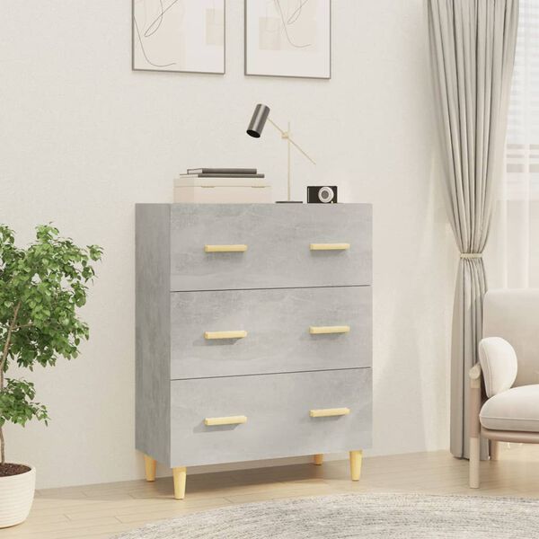 vidaXL Sideboard Concrete Grey 70x34x90 cm Engineered Wood