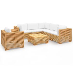 vidaXL 7 Piece Garden Lounge Set with Cushions Solid Teak Wood