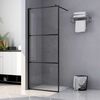 vidaXL Shower walls Black 80 x 195 cm Glass and Aluminium
