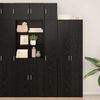 vidaXL Storage Cabinet 3 pcs Black Oak 30 x 42.5 x 225 cm