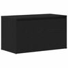 vidaXL Hall Bench Black Oak 80 x 40 x 45 cm Engineered Wood