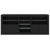 vidaXL Sideboard with LED Lights Black 181.5x37x67 cm