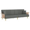vidaXL Sofa Bed with Armrests Dark Grey Fabric