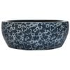 vidaXL Countertop Basin Black and Blue Round Φ41x14 cm Ceramic