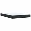 vidaXL Box Spring Bed with Mattress Black Queen Velvet