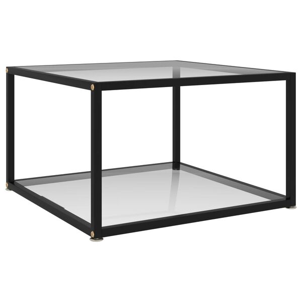 vidaXL Coffee Table Transparent 60x60x35 cm Tempered Glass