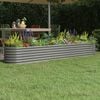 vidaXL Garden Raised Bed Galvanised Steel 260x40x36 cm Grey