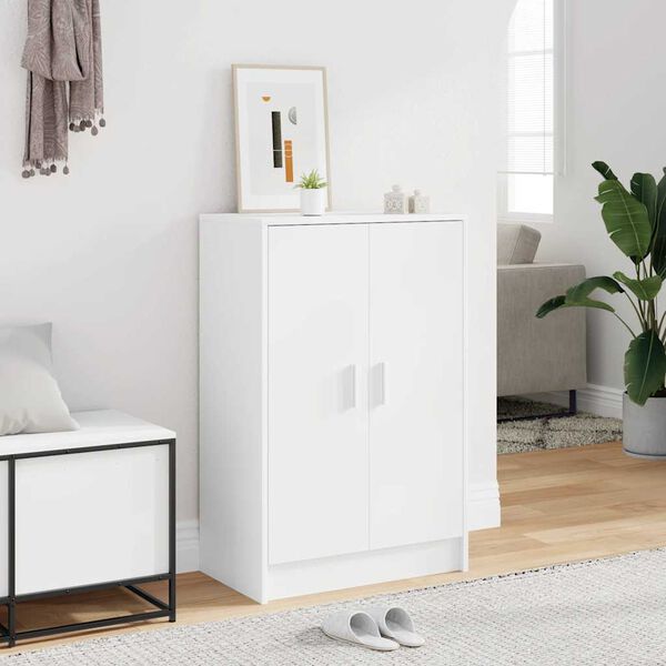 vidaXL Shoe Cabinet White 60x35x92 cm Engineered Wood