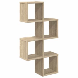 vidaXL Wall Shelf Wall-Mounted Sonoma Oak 39 x 15 x 76 cm