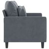 vidaXL 2-Seater Sofa Dark Grey 120 cm Velvet